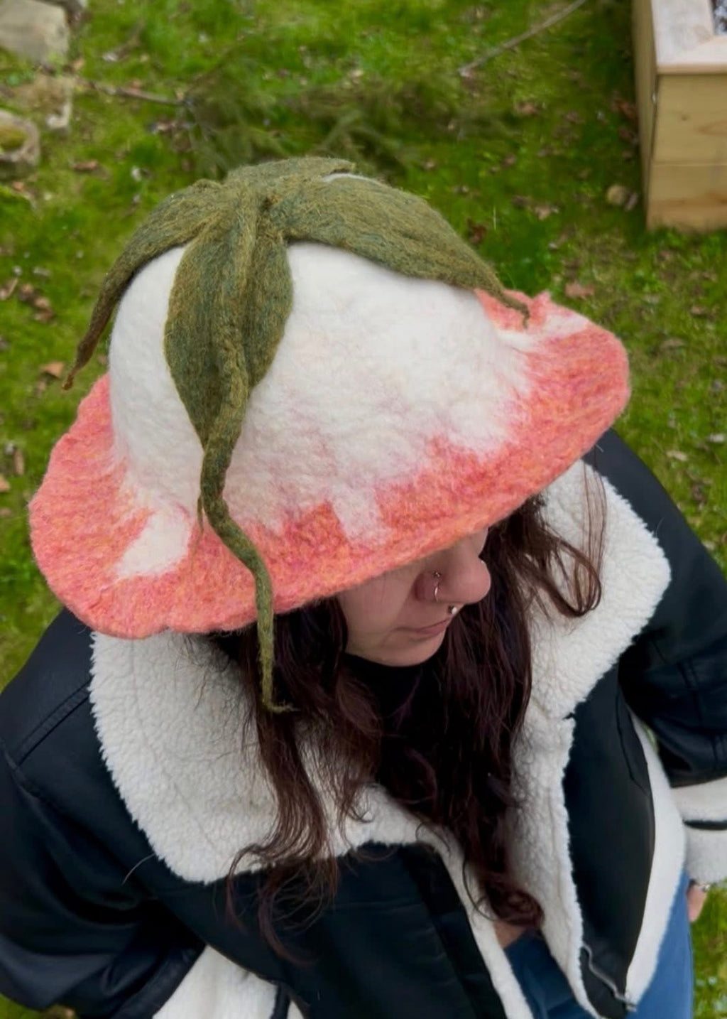 Felted Flower Hat